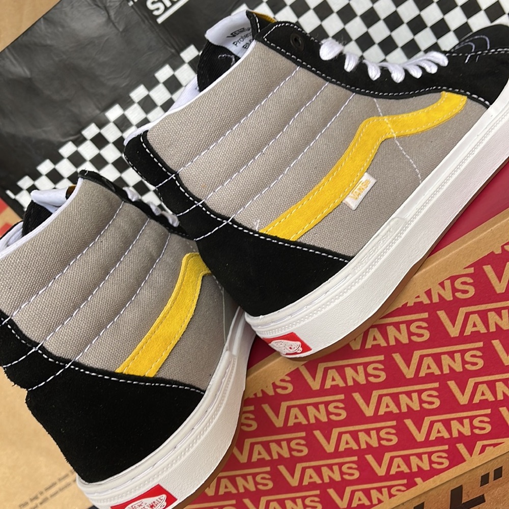Vans BMX Sk8-Hi Black/Grey/Gold Men’s sneakers - Picture 15 of 16